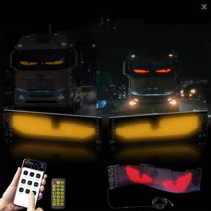 LED Matrix Pixel Panel Light Bluetooth App 5V USB Control Scrolling Advertising LED Car Sign Animation Programmable for Car Sho